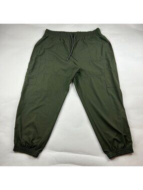 Old Navy Dark Heritage Green Stretch Tech Cargo Jogger Athletic Pant XL